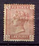 Великобритания 1880-1881 гг. • GB# 166 • 1 d. • королева Виктория • стандарт • MNG VF ( кат.- £27- )