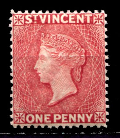 Сент-Винсент 1861 г. • Gb# 1 • 1 d. • Королева Виктория • стандарт • MNH OG VF