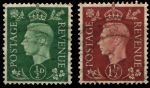 Великобритания 1937-1947 гг. • Gb# 462,4 • ½ и 1½ d. • Георг VI • стандарт • Used F-VF