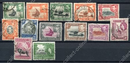 Кения, Уганда и Танганьика 1935-1967 гг. • Георг V - Елизавета II • лот 13 марок • Used F-VF