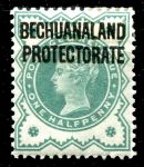 Бечуаналенд 1897-1902 гг. • Gb# 60 • ½ d. • надпечатка на марке Великобритании • стандарт • MH OG VF