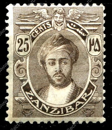 Занзибар 1926-1927 гг. • Gb# 307 • 25 c. • Султан Халиф бин Харуб • MH OG VF ( кат. - £10 )