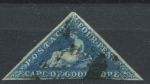 Мыс Доброй Надежды 1853 г. • Gb# 4a • 4 d. • "Надежда" • синяя на синеватой бум. • Used VF ( кат.- £180)