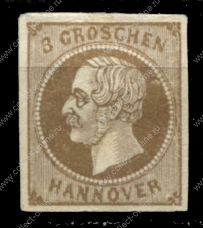Ганновер 1861 г. Mi# 19a • 3 gr. • король Георг V • MH OG F ( кат.- €35 )
