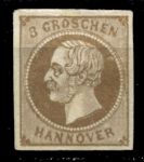 Ганновер 1861 г. Mi# 19a • 3 gr. • король Георг V • MH OG F ( кат.- €35 )