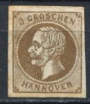 Ганновер 1861 г. Mi# 19a • 3 gr. • король Георг V • MNG F ( кат.- €15 )