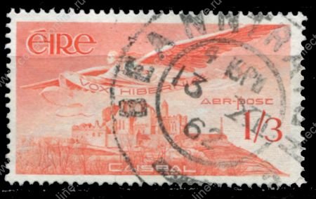 Ирландия 1948-65 гг. SC# C6 • 1s.3p. • Ангел над замком • авиапочта • Used XF