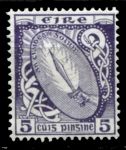 Ирландия 1940-42 гг. SC# 113 • 5p. • "Меч света" короля Нуаду • стандарт • Used XF ( кат.- $1,4 )