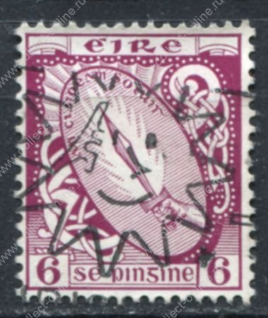 Ирландия 1940-42 гг. SC# 114 • 6p. • "Меч света" короля Нуаду • стандарт • Used XF ( кат.- $1,4 )