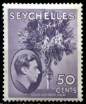 Сейшелы 1938-1949 гг. • Gb# 144 • 50 c. • Георг VI основной выпуск  • морская кокосовая пальма • MNH OG XF ( кат.- £17 )