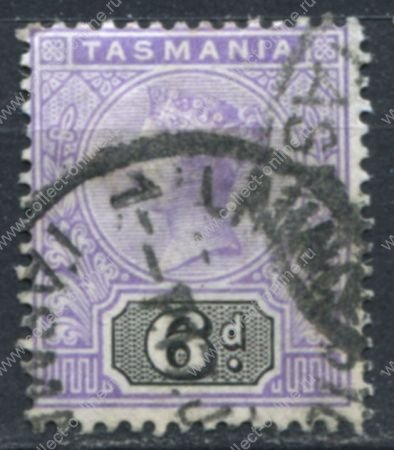Австралия • Тасмания 1892-1899 гг. • Gb# 219 • 6 d. • Королева Виктория • стандарт • Used VF ( кат.- £5 )