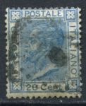 Италия 1867-1877 гг. • SC# 38 • 20 c. • Виктор Эммануил II • стандарт • Used XF ( кат.- $2 )