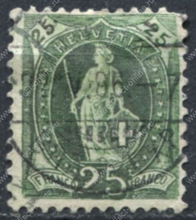 Швейцария 1882-1904 гг. SC# 83 • 25 rp. • "Швейцария" (перф. - 11,5) • стандарт • Used XF ( кат.- $3 )