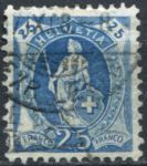 Швейцария 1882-1904 гг. SC# 94 • 25 rp. • "Швейцария" (перф. - 11,5x11) • стандарт • Used XF ( кат.- $2 )