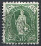 Швейцария 1882-1904 гг. SC# 96a • 50 rp. • "Швейцария" (перф. - 11,5x12) • стандарт • Used XF ( кат.- $8 )
