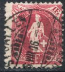 Швейцария 1882-1904 гг. SC# 97 • 1 fr. • "Швейцария" (перф. - 11,5x11) • стандарт • Used XF ( кат.- $10 )