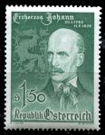 Австрия 1959 г. SC# 639 • 1.50 s. • Герцог Иоганн Австрийский • 100 лет со дня смерти • MNH OG XF