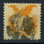 США 1869 г. • Sc# 116 • 10 c. • выпуск "картинки" • американский орел • Used VF ( кат. - $200 )
