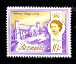 Бермуды 1966-1969 гг. • Gb# 197 • 10 d. • Елизавета II • осн. выпуск • дом начала XVIII века • MNH OG VF