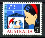 Австралия 1964 г. • GB# 372 • 5 d. • Рождество • MNH OG XF