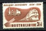 Австралия 1954 г. • Gb# 278 • 3½ d. • 100-летие австралийских железных дорог • MNH OG VF