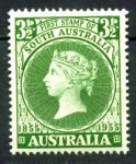 Австралия 1955 г. • GB# 288 • 3½ d. • 100 лет первой почтовой марки Южной Австралии • MNH OG VF