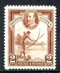 Британская Гвиана 1934-40 гг. Gb# 289 • 2 c. • Георг V основной выпуск • рыбалка с луком • MNH OG XF ( кат.- £1,5 )