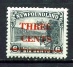 Ньюфаундленд 1929 г. • Gb# 188 • 3 c./6 c. • надпечатка нов. номинала • MNH OG VF
