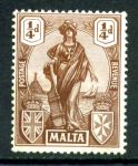 Мальта 1922-1926 гг. • Gb# 123 • ¼ d. • Женщина "Мальта" с рулевым веслом • MNH OG VF (1)