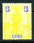 Мальта 1922-1926 гг. • Gb# 132 • 4 d. • Женщина "Мальта" с рулевым веслом • MNH OG VF