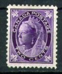Канада 1897-1898 гг. • SC# 68 • 2 c. • Королева Виктория • (выпуск с кленовыми листьями) • MNG VF ( кат.- $50(*) )