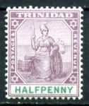 Тринидад 1896-1906 гг. • Gb# 114 • ½ d. • "Британия" • стандарт • MH OG VF ( кат. - £3.5 )