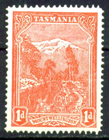 Австралия • Тасмания 1902-1904 гг. • Gb# 240w • 1 d. • Виды и достопримечательности • гора Велингтон • перевернутый в.з.!! • MH OG VF