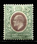 Восточная Африка и Уганда 1903-1904 гг. • GB# 5 • 3 a. • Эдуард VII • стандарт • MH OG VF ( кат. - £26 )