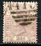 Великобритания 1873-1880 г. • Gb# 141 pl. 9 • 2½ d. • Королева Виктория • стандарт • Used XF- ( кат.- £60 )