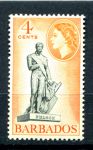 Барбадос 1964-1965 гг. • Gb# 313 • 4 c. • Елизавета II • основной выпуск • памятник адмиралу Нельсону • MNH OG VF