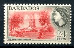 Барбадос 1964-1965 гг. • Gb# 316 • 24 c. • Елизавета II • основной выпуск • здание гарнизона • MNH OG VF