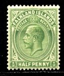 Фолклендские о-ва 1921-1928 гг. • Gb# 73 • ½ d. Георг V • стандарт • MNH OG VF (кат.- £23)
