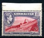 Гибралтар 1938-51 гг. Gb# 126b • 6 d. • Георг VI основной выпуск • мавританский замок (перф. - 13) • MLH OG XF+ ( кат.- £9 )
