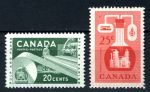 Канада 1956 г. • Sc# 362-3 • 20 и 25 c. • Деревообрабатывающая и химическая промышленность • полн. серия • MNH OG XF ( кат.- $3 )