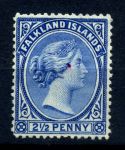 Фолклендские о-ва 1891-1902 гг. • Gb# 30 • 2½ d. • Королева Виктория • стандарт • MNG VF ( кат.- £50-* )