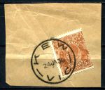 Австралия 1936 г. • Gb# 130 • 5 d. • Георг V • гашение "KEW VIC" на вырезке• Used VF