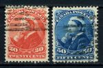 Канада 1893 г. • SC# 46-7 • 20 и 50 c. • Королева Виктория • (предгашение - Монреаль) • Used VF ( кат.- $210++ ) ®