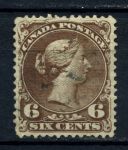 Канада 1868-1876 гг. • SC# 27 • 6 c. • королева Виктория • Used VF+ ( кат.- $165 )