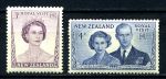 Новая Зеландия 1953 г. • Gb# 721-2 • 3 и 4 d. • Королевский визит • Елизавета II с супругом • стандарт • MH OG VF