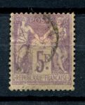 Франция 1877-1890 гг. SC# 96 • 5 fr. • Мир и торговля • стандарт • Used F-VF ( кат. - $65 )