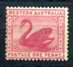 Австралия • Западная Австралия 1885-1893 гг. • Gb# 95 • 1 d. • лебедь • MH OG F ( кат.- £35 )