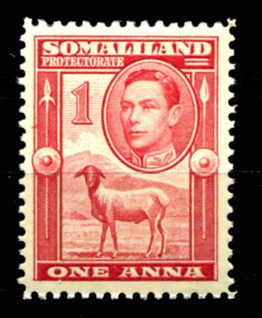 Сомалиленд 1938 г. Gb# 94 • 1 a. • Георг VI основной выпуск • овца • MNH OG XF ( кат. - £1.75 )