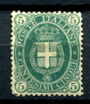 Италия 1889 г. • SC# 52 • 5 c. • герб Савойи • стандарт • MHH OG F- ( кат.- $1000 )