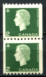 Канада 1962-1963 гг. • SC# 406 • 2 c. • Елизавета II • из рулонов • стандарт • пара • MNH OG VF ( кат. - $10 )